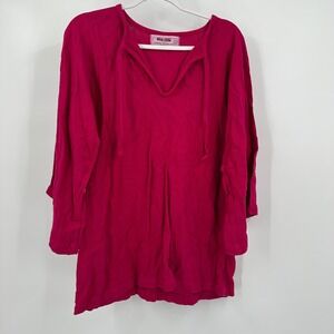 NEW HERO Native American Cotton Womens Boho Tunic Top Size S Lagenlook Oversized